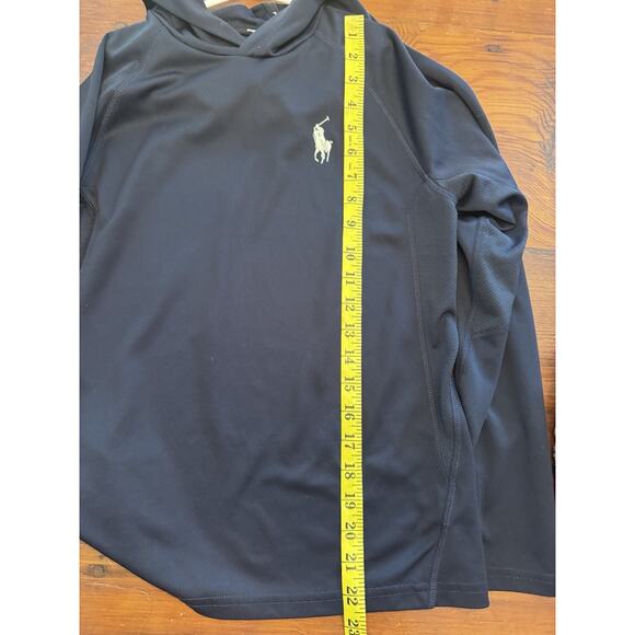 Polo Ralph Lauren Boys L 14-16 Performance Navy Pull Over Hooded Big Pony - Picture 4 of 15